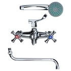 Смеситель для ванной изогнутый встроенный шаровый дивертор PL 1/2" AQUATICA PL-5C455C (9777220) (OPT-10551)