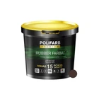Краска резиновая Polifarb Rubber универсальная коричневая RAL 8017 12 кг