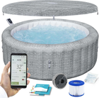 Надувне джакузі-басейн Bestway 196 x 71 см 6-місне 6001N Lay-Z Bali Grey (6941607369715)