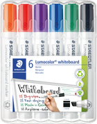 Набір маркерів Staedtler Lumocolor для білих дошок 6 шт (4007817314326)