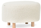 Pufa HOMLA ALDA BOOGIE w tkaninie Teddy 50 x 40 x 31 cm beżowa (5904183828824)