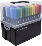 Набір маркерів Tombow з ручкою блендером в органайзері 107 шт (4003198104914)