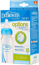 Пляшечка для годування Dr. Brown's Standard Options+ синя 2 шт х 120 мл (072239306314)
