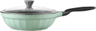 Сковорода Buydeem алюмінієва зі скляною кришкою Cozy Greenish 30 см  (6950386617252)