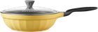 Сковорода Buydeem алюмінієва зі скляною кришкою Mellow Yellow 30 см  (6950386617269)