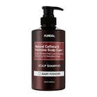 Безсульфатний шампунь KUNDAL Natural Caffeine Intensive Scalp Care Shampoo Baby Powder проти випадіння з кофеїном "Дитяча присипка" 500 мл
