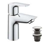 Смеситель для умывальника S-Size + нажимной донный клапан Grohe BauEdge New 23895001