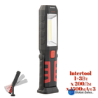 Фонарь магнитный Intertool-Storm 1+3Вт x 200Лм x 1500мAч 3 (LB-0145)