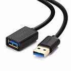 USB кабель подовжувач Ugreen USB 3.0 US129 (AM / AF штекер - гніздо, Чорний, 1м)