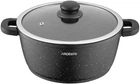 Каструля зі скляною кришкою Ardesto Gemini Anzio, 4.4л, алюміній, чорний