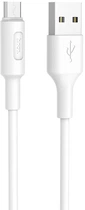 Кабель Hoco X25 USB to Micro 2A, PVC, PVC connectors 1 м White (6957531080138)