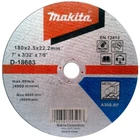 Круг відрізний по металу MAKITA180*2,5х22,23мм 30S, плаский D-18683