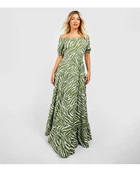 Платье boohoo 38 Оливковый GZZ16100_зебра