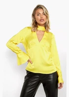 Блуза boohoo 34 Желтый GZZ03458