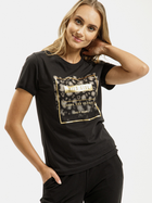 T-shirt damski bawełniany z nadrukiem Cross Jeans 56150-020 L Czarny (8697319730982)