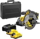 Пила циркулярна акумуляторна безщіткова Stanley FatMax 18В (V20) Li-Ion, 4 Аг, 5000 об/хв SFMCS550M2K