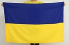 Прапор України великий з плотного матеріалу 90х140 см вуличний синьо-жовтий