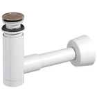 Сифон для умывальника PREVEX EasyClean колбовый металл впуск 1 1/2" выпуск горизонтальный бронза 1512415