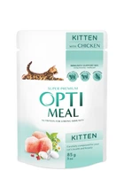 Вологий корм Optimeal для кошенят зі смаком курки 85 г