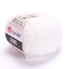 Пряжа YarnArt Jeans Джинс №01 білий