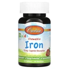 Дитяче жувальне залізо, 15 мг, натуральна полуниця, Kid's Chewable Iron, Natural Strawberry