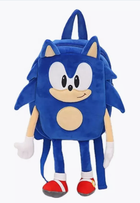 Рюкзак дитячий плюшевий їжачок Сонік із мультфільму Sonic для дівчинки для хлопчика м'яка іграшка 40x7x24 синій (SVS)