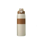Термос 800 мл з мундштуком та ручкою, коричневий(HP-14-6BR)(WB)