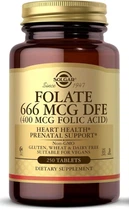 Фолат Solgar, Folate, 400 мкг, 250 таблеток