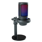 Мікрофон студійний ME6S RGB для блогерів та стримерів Чорний