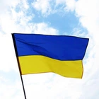 Прапор України 90*140см з габардину з кишенею під прапоршток