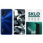 Захисна плівка SKLO Back (тил) Camo для Realme C11 (2021) (Блакитний / Army Blue)