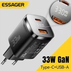Сетевое зарядное устройство Essager 33W ES-CD45 GAN Display черное