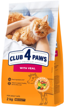 Сухий корм для кішок Club 4 Paws Premium з телятиною