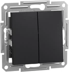 Перемикач 2-клавішний Schneider Electric Asfora самозажимний антрацит EPH0600171