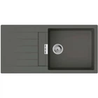 Hansgrohe Мийка кухонна S52, граніт, прямокутник, з крилом, 980х480х190мм, чаша - 1, врізна, сірий камінь