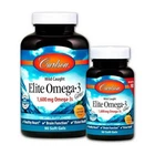 Омега 3, Elite Omega-3 Gems, зі смаком лимона, Natural Lemon Flavor, Carlson Labs, 1600 мг, 90 + 30 капсул