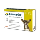 Жувальні таблетки Simparica 5 мг від бліх та кліщів для собак вагою від 1.3 до 2.5 кг 3 шт (10022528 / 2300000012972)