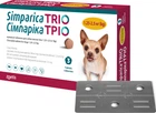 Жевательные таблетки против блох, клещей и гельминтов для собак Zoetis Simparica TRIO (Симпарика TRIO) весом от 1.3 до 2.5 кг 3 таблетки (5414736055633/10024331/10027030)