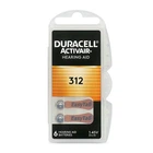 Батарейки Duracell Activair 312 (PR41) для слухового аппарата, 6 шт