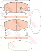 Комплект тормозных колодок ACURA TLX, HONDA ACCORD, TRW (GDB3477)