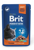 Вологий корм для кішок Brit Premium Salmon for Sterilised 100 г