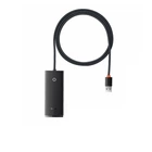 USB-хаб Baseus Lite Series 4-Port USB-A HUB Adapter (USB-A to USB 3.0*4) 1m Black (WKQX030101)