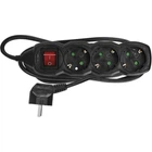 Мережевий фільтр Emos PC1321R 3 розетки 16 А кабель 1.5 м з вимикачем Чорний (PC1321R)