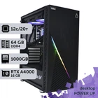 Рабочая станция PowerUp Desktop #120 Core i7 12700K / 64 GB / SSD 1TB / NVIDIA Quadro RTX A4000 16GB специализированная вычислительная графическая система для архитекторов и инженеров