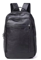 Городской мужской рюкзак кожаный черный Tiding Bag B2-03555A