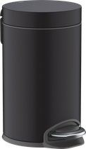 Ведро для мусора hansgrohe AddStoris 41775670 с педалью, черный матовый