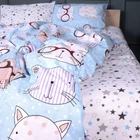 Простыня Бязь 17-0785 Funny cats Полуторная 150х220 см (2200011294742)