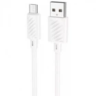 Кабель Hoco X88 Gratifield USB - MicroUSB 2.4A/1m Білий