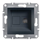 Розетка комп. RJ45 кат. 5e 125 МГц неекранована Asfora антрацит EPH4300171 Schneider Electric