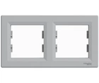 Рамка 2-местная горизонтальная Asfora алюминий EPH5800261 Schneider Electric
